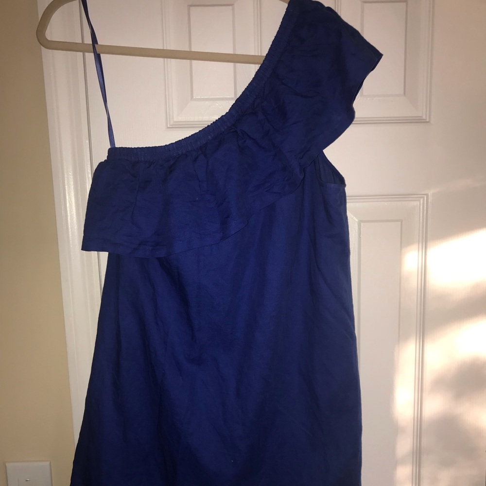 J. CREW one shoulder off shoulder dress